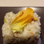 risotto vongole e fiori di zucca